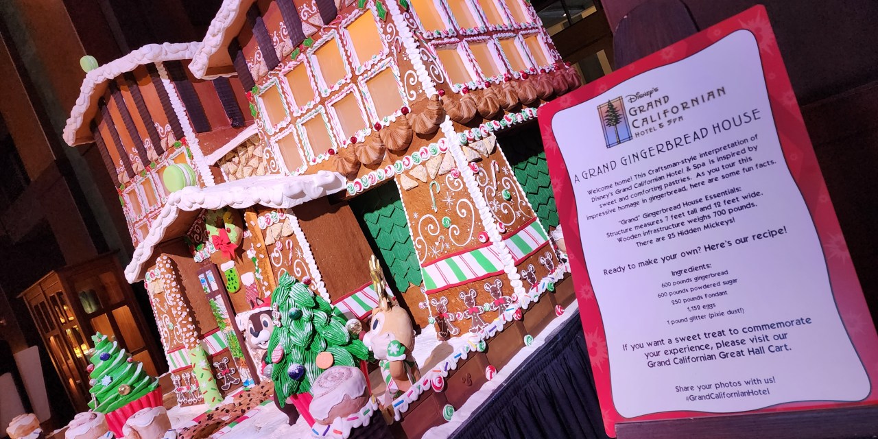 Gingerbread version of Disney’s Grand Californian Hotel is a sweet treat for the 2023 season of the #DisneyHolidays