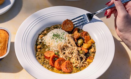 RECIPE: 7 Greens Gumbo with Chicken & Andouille Sausage from Tiana’s Palace at Disneyland