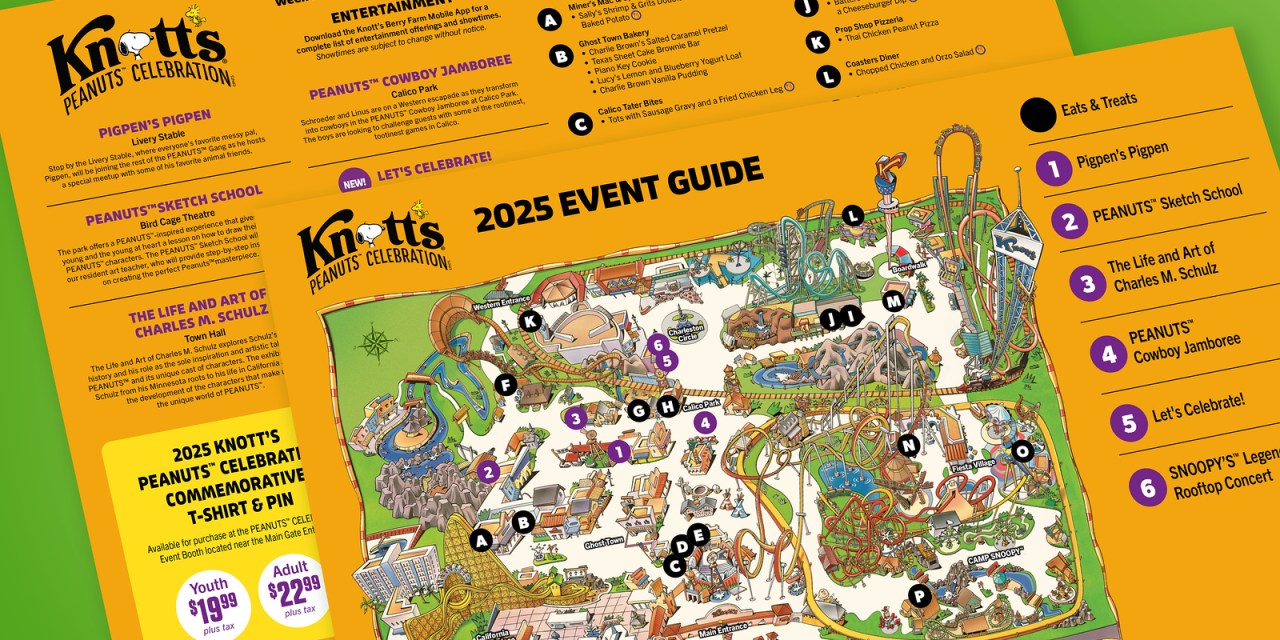 EVENT MAP: 2025 Knott’s PEANUTS Celebration — food, fun, and more