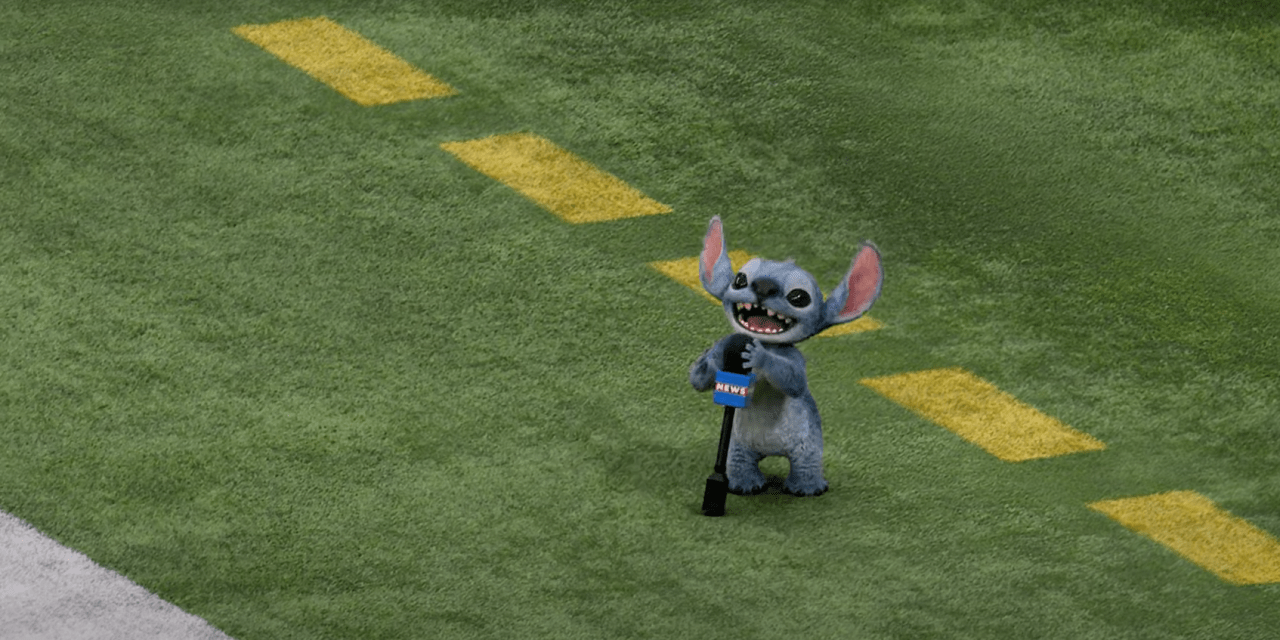 WATCH: Stitch crashes the Big Game in celebration of upcoming LILO & STITCH