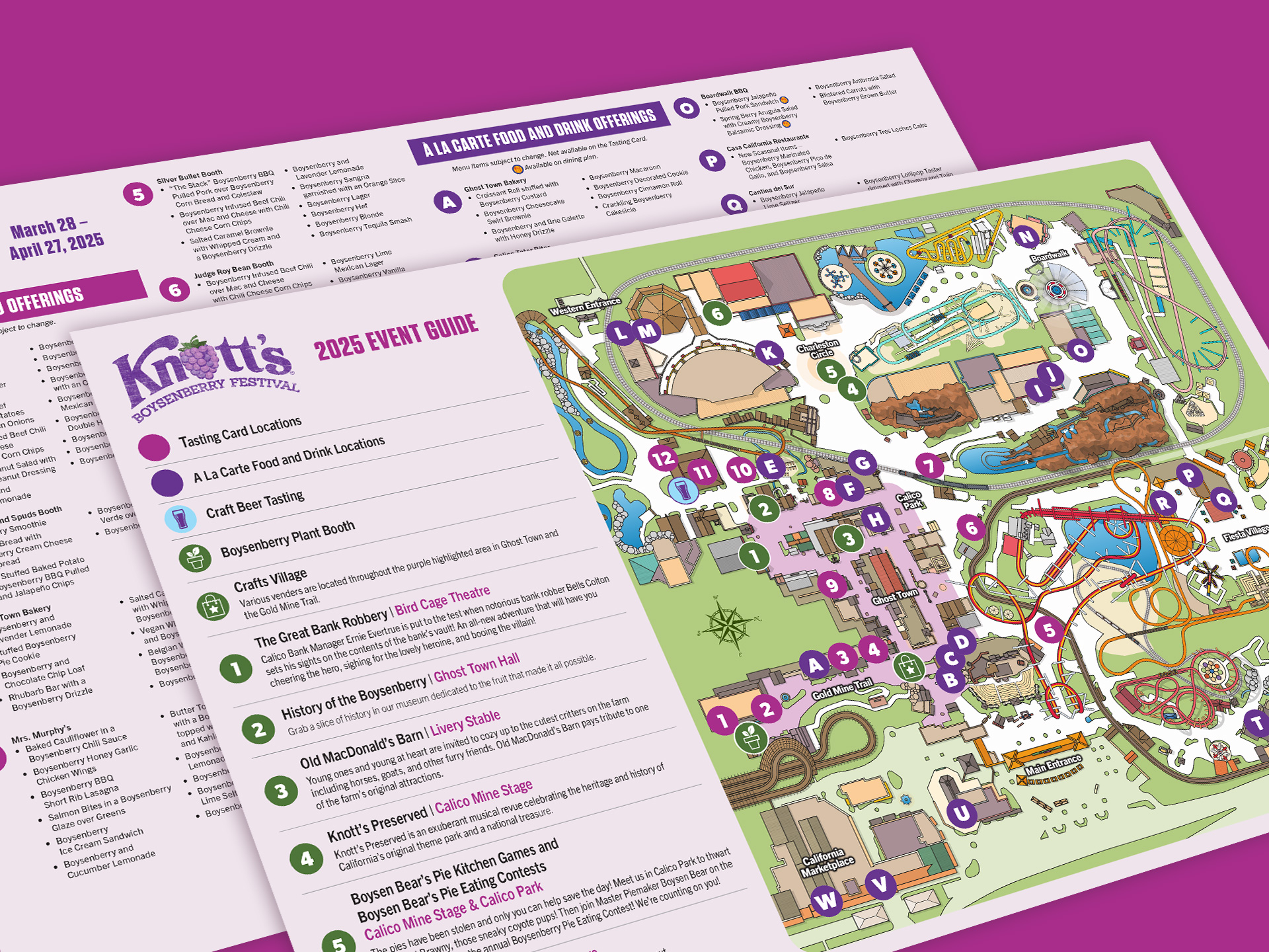 FULL MENU: 2025 Knott's Boysenberry Festival map; all food, drink, and ...