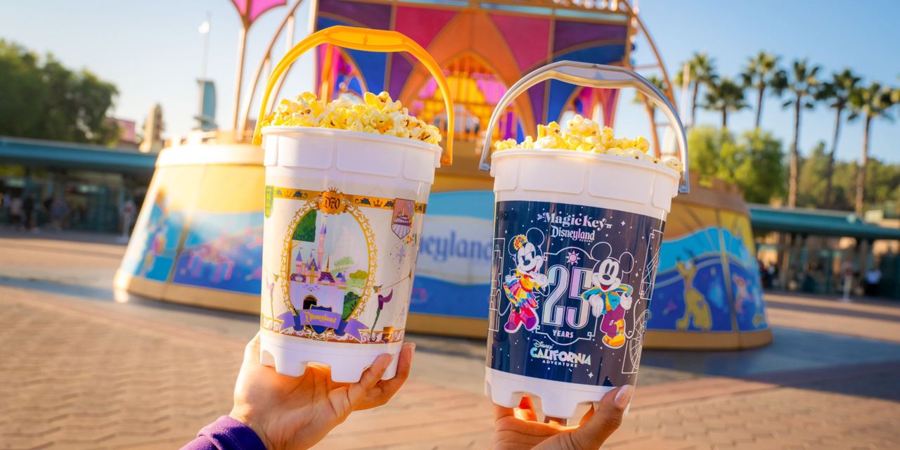 Magic Key Perk! 2026 refillable popcorn buckets celebrate DL70, DCA25