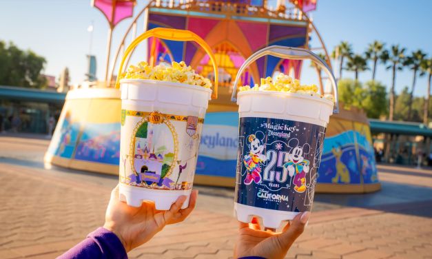 Magic Key Perk! 2026 refillable popcorn buckets celebrate DL70, DCA25