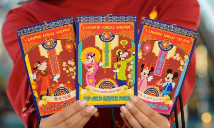 Collectible Disney artwork on 2026 Lunar New Year Sip Savor passes at Disneyland Resort
