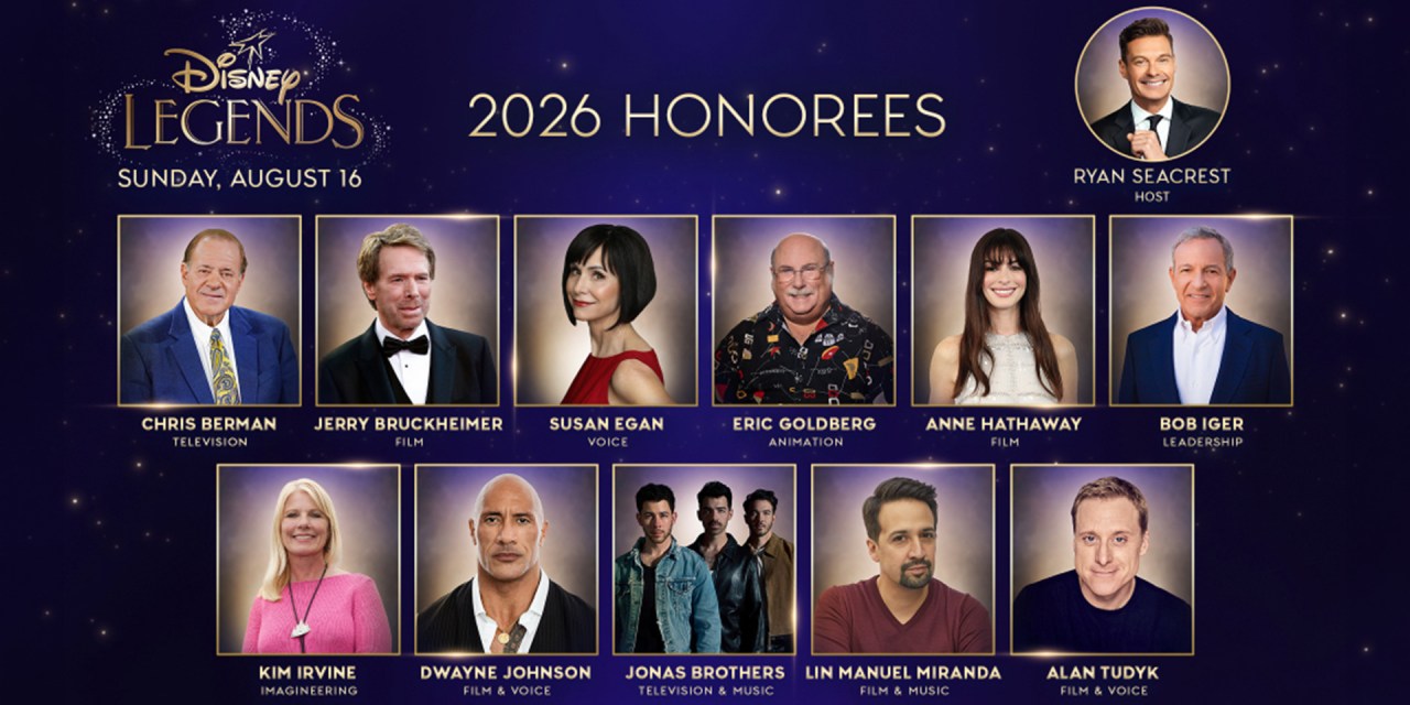 D23 2026: Anne Hathaway, Bob Iger, Kim Irvine, and more will be Disney Legends