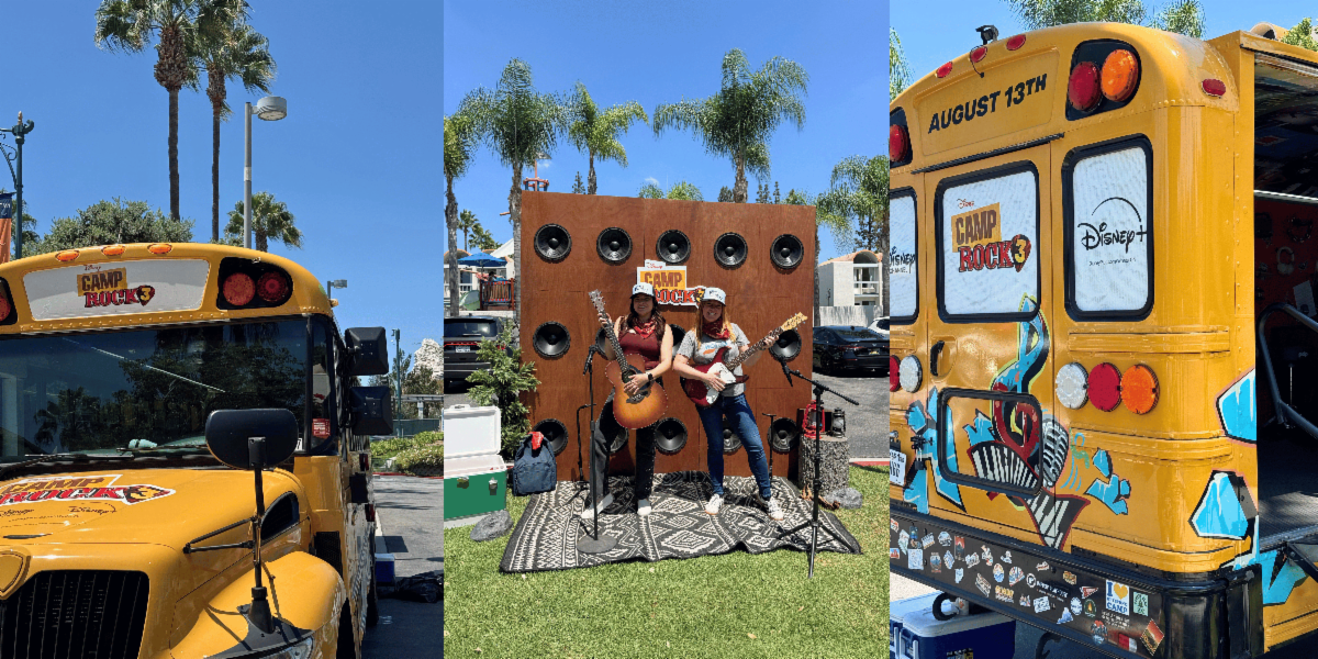 D23 2026: CAMP ROCK 3 tour bus activation at HOJO Anaheim
