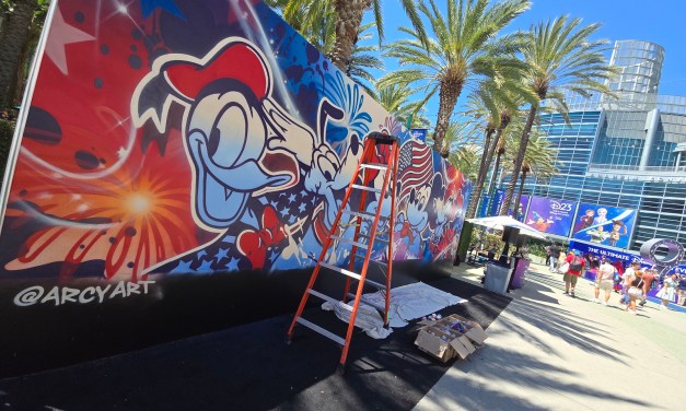 D23 2026: Artist ARCY creates A Star Spangled Celebration live mural